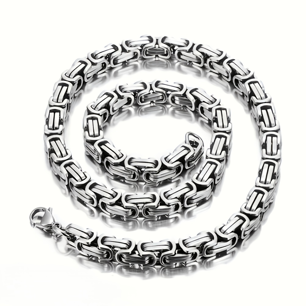 Women's Byzantine Cuban Link Stainless Steel Necklace